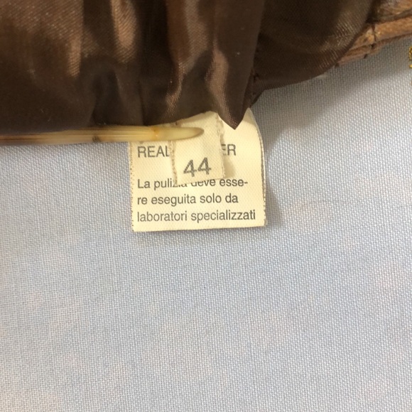 RARE Blur Leather Distressed Italian Skirt - Picture 9 of 12